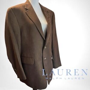 Lauren Ralph Lauren Faux Suede Brown Blazer 40S